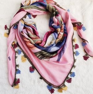Exotic Handmade Needle Lace Scarf
